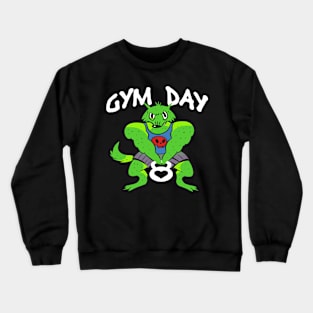 Gymday for the wolf, bodybulider design Crewneck Sweatshirt
